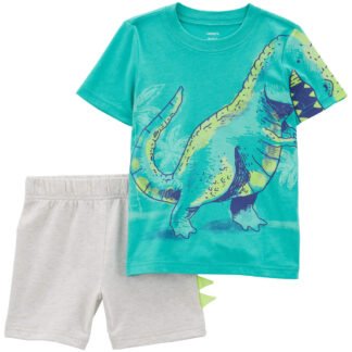 Toddler 2-Piece Dinosaur Tee & Short Set